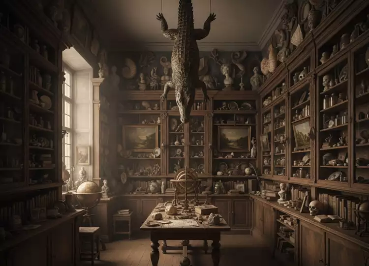 История коллекционирования - 'Кабинет редкостей' XVII века, прообраз современного музея.