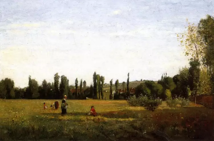 Камиль Писсарро. «Ла Варен-Сент-Илер, вид из Шампиньи», 1863 Камиль Писсарро. «Ла Варен-Сент-Илер, вид из Шампиньи», 1863