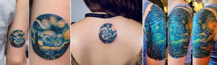 Татуировка. Ван Гог. Звездная ночь