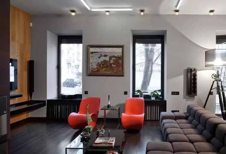 Der Postmoderne in der Innenarchitektur. Postmodernismus Stil Wohnung Interieur Der Postmoderne in der Innenarchitektur. Postmodernismus Stil Wohnung Interieur
