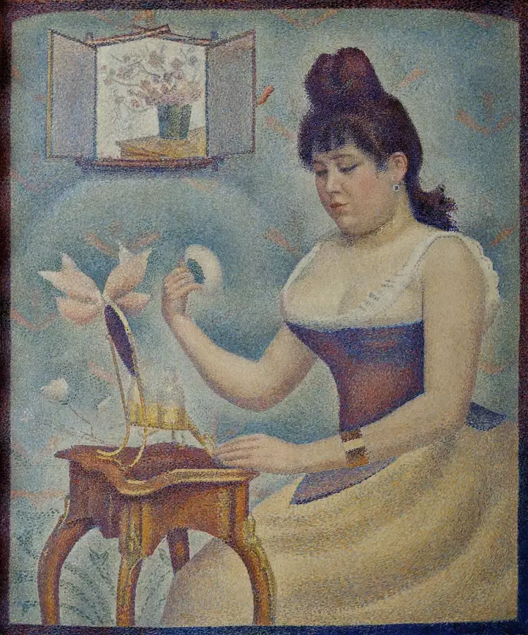 Жорж Сёра. «Пудрящаяся женщина», 1890 Жорж Сёра. «Пудрящаяся женщина», 1890