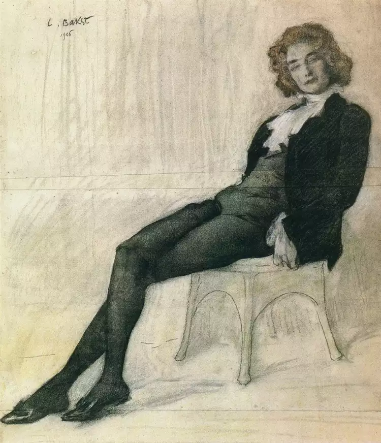 Лев Бакст. Картина «Портрет Зинаиды Гиппиус», 1906 Лев Бакст. Картина «Портрет Зинаиды Гиппиус», 1906