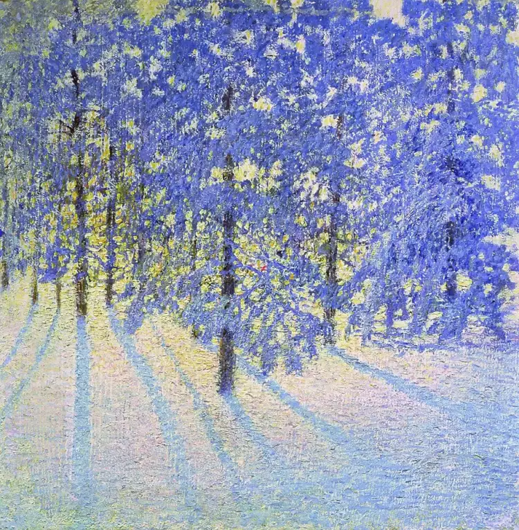 Зима на картинах. Игорь Грабарь. «Зимнее утро», 1907