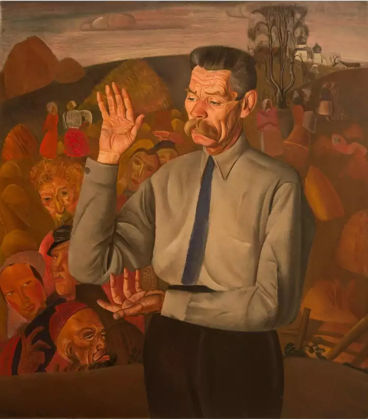 Борис Григорьев. Картина «Портрет Максима Горького», 1926 Борис Григорьев. Картина «Портрет Максима Горького», 1926