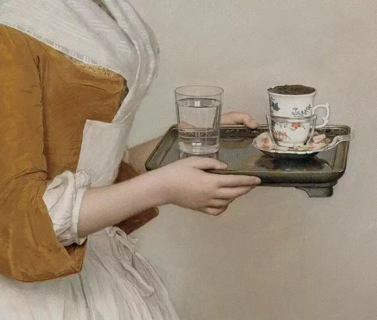 Жан-Этьен Лиотар. Картина «Прекрасная шоколадница» (фрагмент), 1745