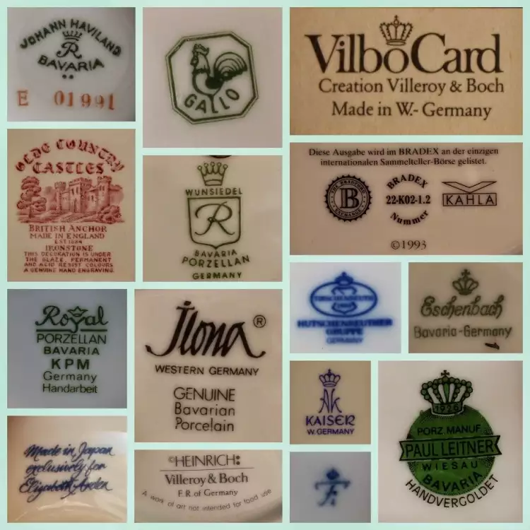Марки и клейма фарфора. Примеры марок Марки и клейма фарфора. Примеры марок
