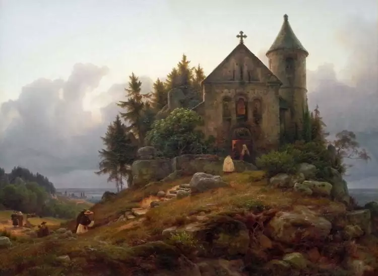 Romanticism. Karl Friedrich Lessing. Forest Chapel, 1839 Romanticism. Karl Friedrich Lessing. Forest Chapel, 1839