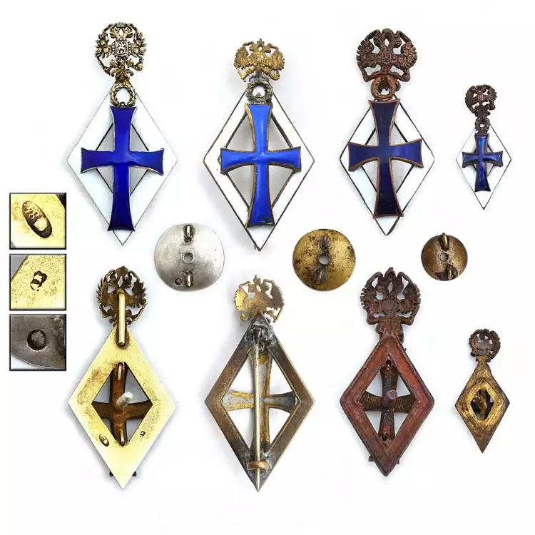 Фалеристика. Служебные академические нагрудные знаки об окончании Императорского Российского Университета