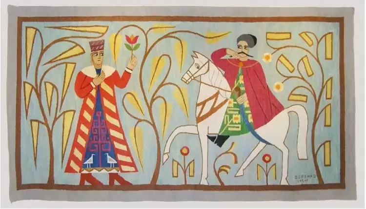 Инкрустация. Александр Саенко. «Встреча козака», 1924