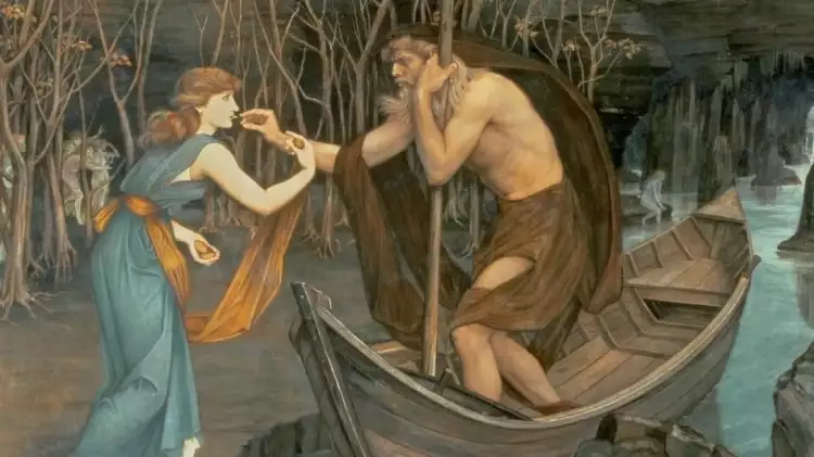 Миф об Амуре и Психее. Джон Стенхоуп. «Харон и Психея», 1883