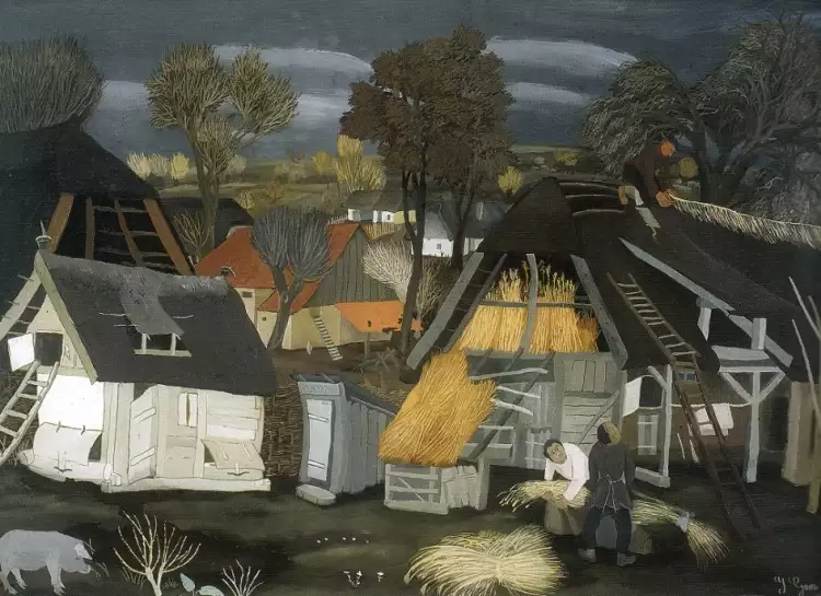 Иван Генералич. Картина «Деревенское подворье», 1938 Иван Генералич. Картина «Деревенское подворье», 1938