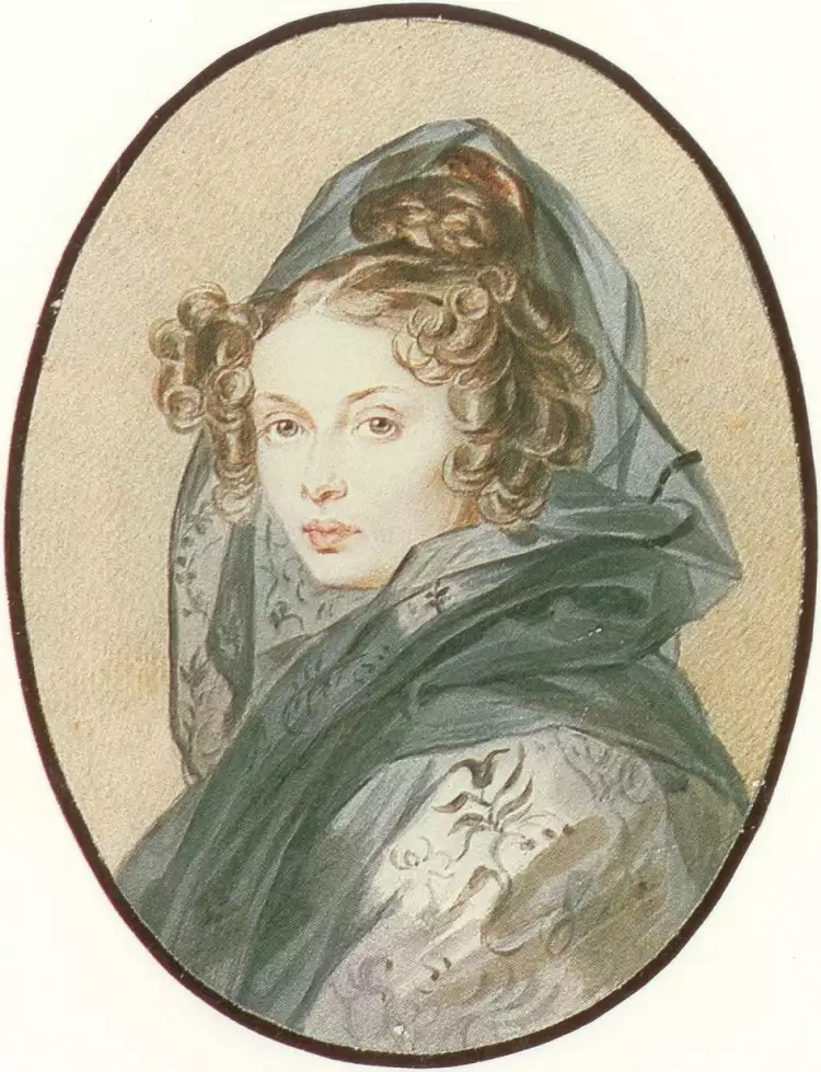 Петр Соколов. Картина «Портрет Александры Григорьевны Муравьевой», 1825 Петр Соколов. Картина «Портрет Александры Григорьевны Муравьевой», 1825