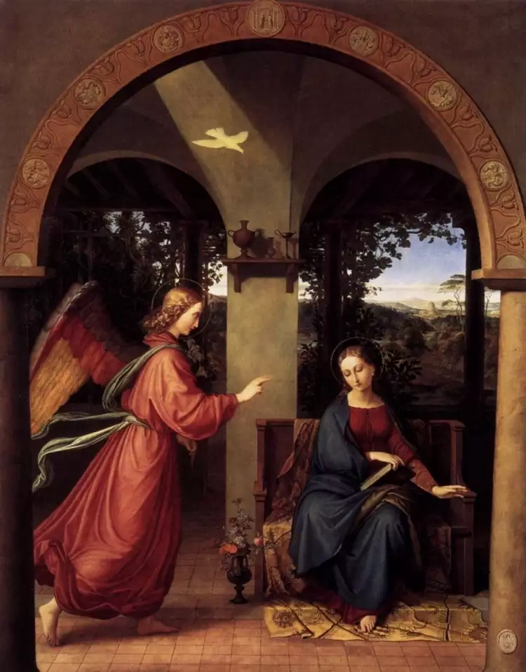 Les Nazaréens. Julius Schnorr von Carolsfeld. Annonciation, 1818 Les Nazaréens. Julius Schnorr von Carolsfeld. Annonciation, 1818