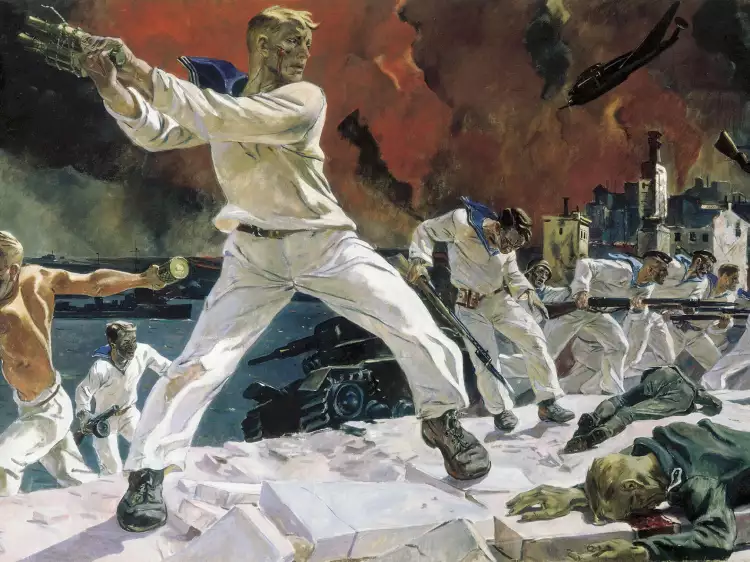 Социалистический реализм. А. Дейнека, «Оборона Севастополя» Социалистический реализм. А. Дейнека, «Оборона Севастополя»
