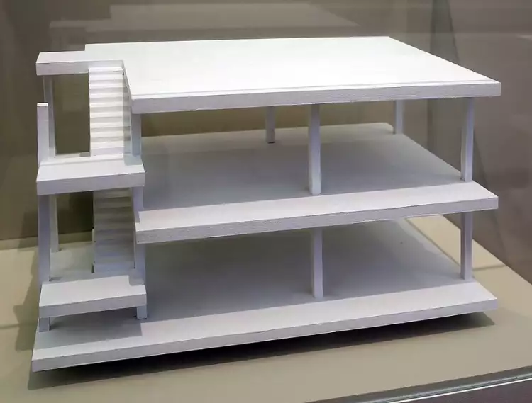 Ле Корбюзье. Макет модульной конструкции «Дом-ино», 1915