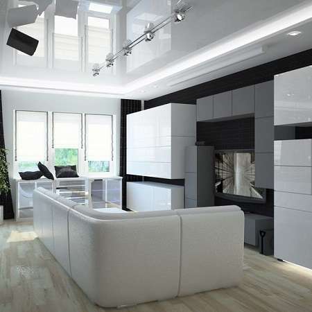 Отражение практичного хай-тека в кухонном помещении