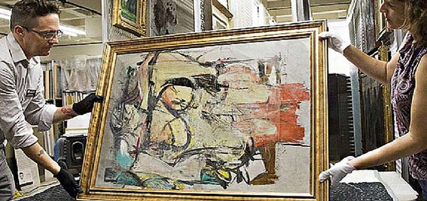 Картина «Женщина - охра». Виллем де Кунинг