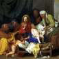 «Святое семейство со спящим младенцем Иисусом». Шарль Лебрен