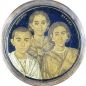 Art of Ancient Rome. Fragment of a gilded glass medallion, 3rd century AD.
