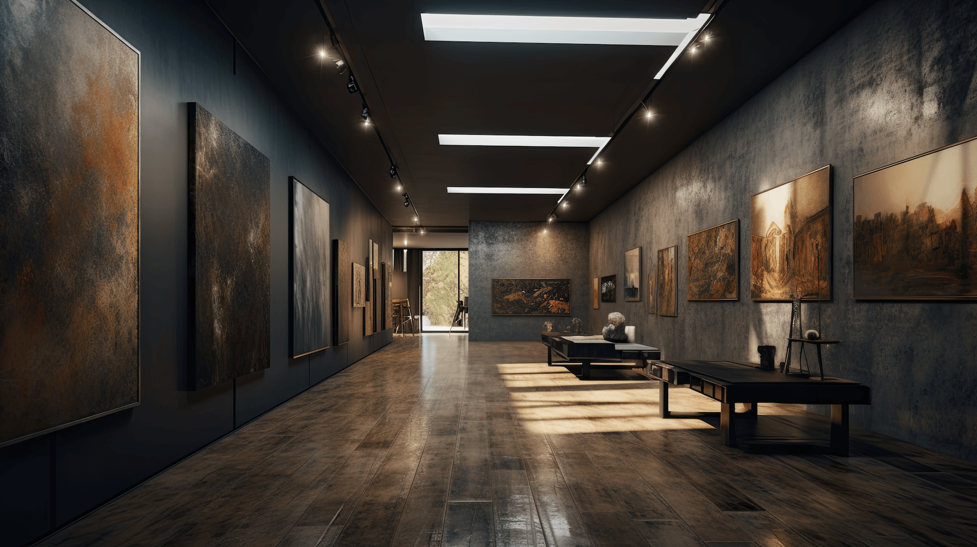 Online-Seite für moderne Galerien