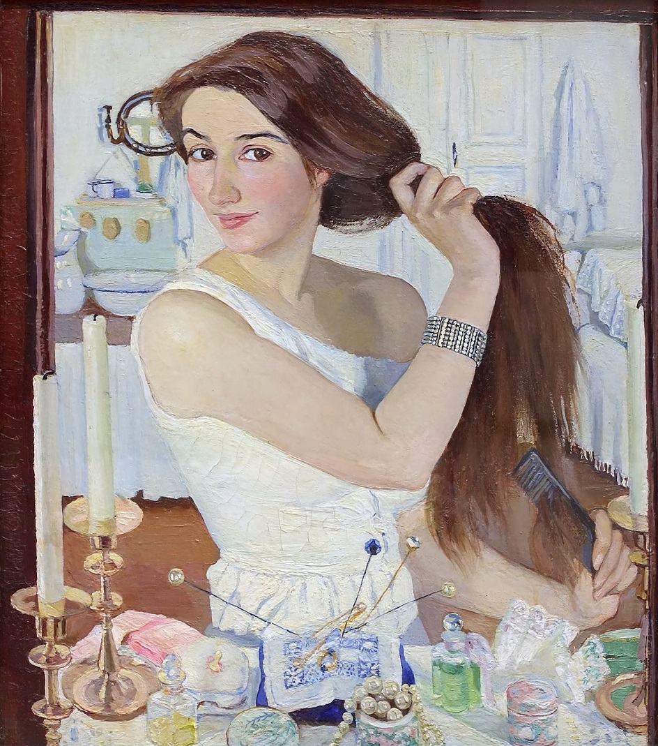Серебрякова Зинаида. За туалетом. Автопортрет, 1909