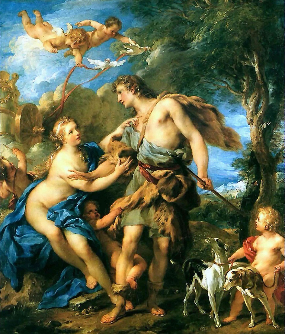 Рококо. Франсуа Лемуан. «Венера и Адонис»