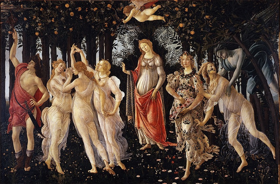 Танцы в живописи. «Три грации» на картине «Весна» Боттичелли