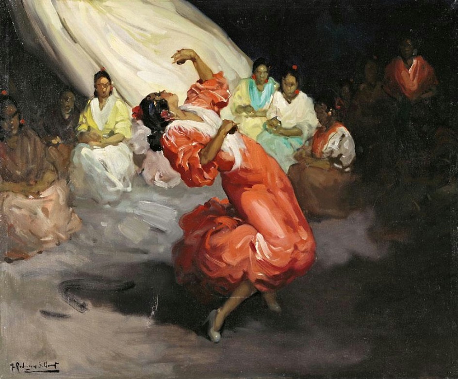 Танцы в живописи. «Фламенко», Франциско Сан-Клементе Родригес