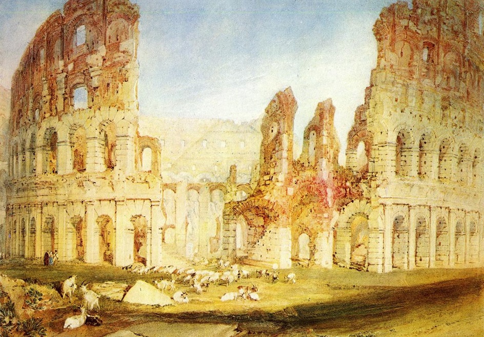 Акварель. Уильям Тёрнер. «Рим. Колизей», 1820