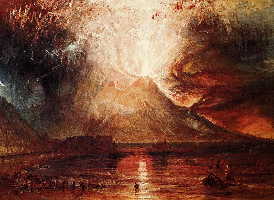 Картина. Уильям Тернер. «Извержение Везувия», 1817