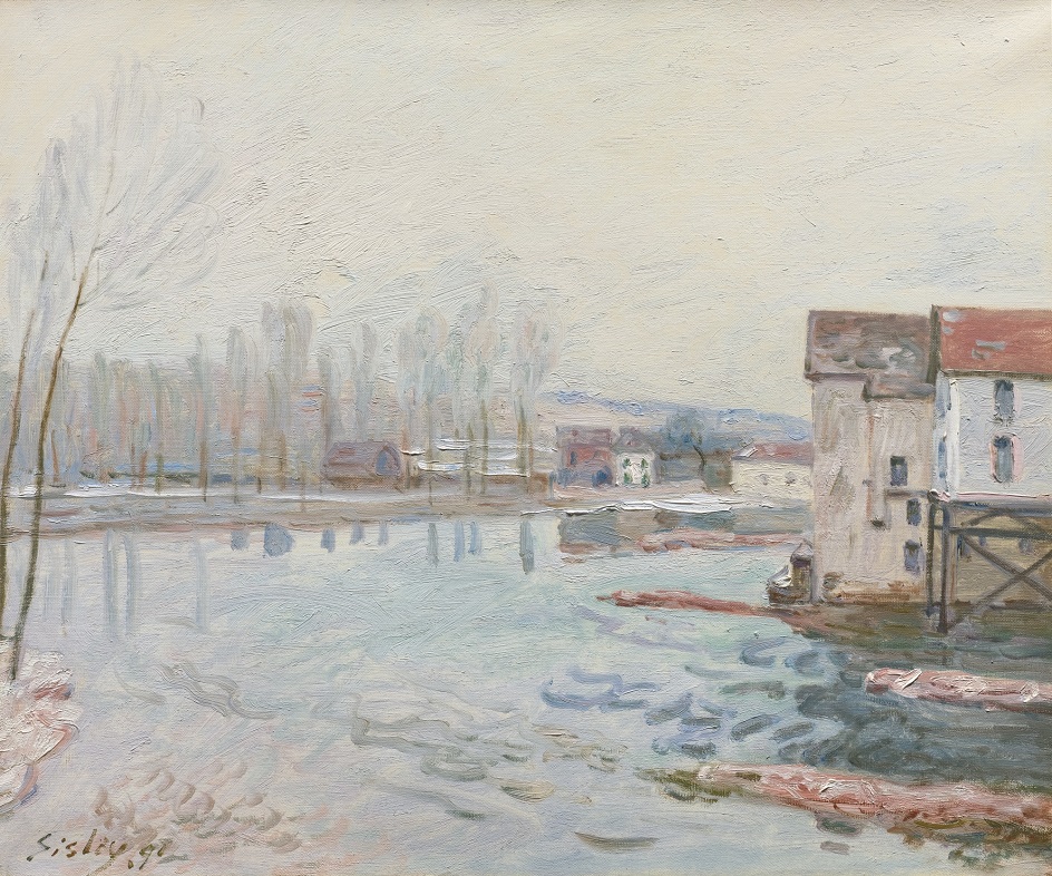 Альфред Сислей. «Зима в Морэ», 1891