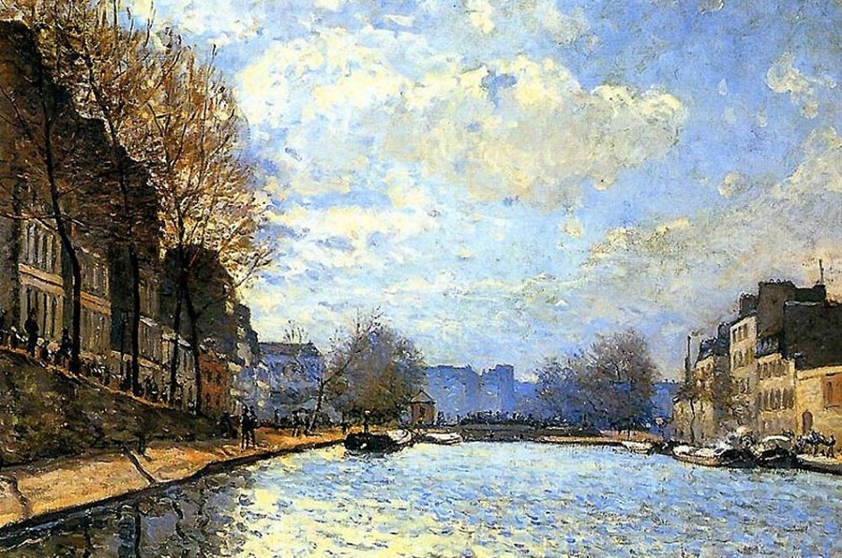 Альфред Сислей. «Вид канала Сен-Мартин», 1870