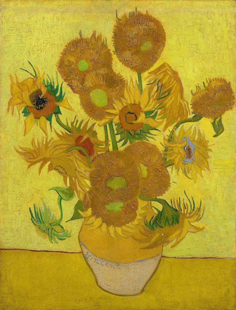 Винсент Ван Гог. «Подсолнухи на желтом фоне», 1889