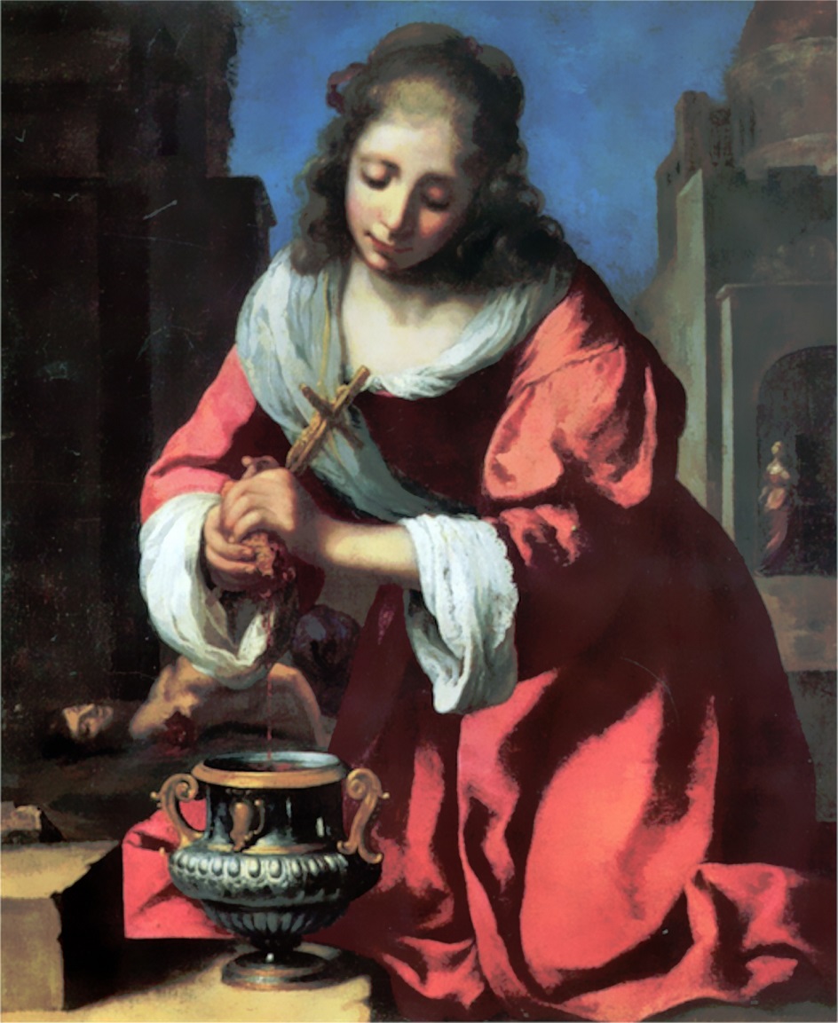 Ян Вермеер (предположительно). «Святая Пракседа», 1655