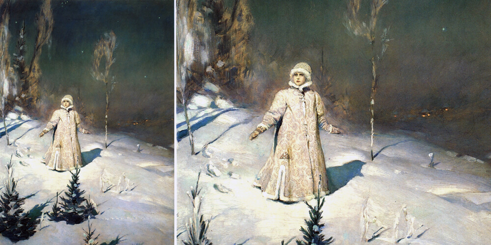 «Снегурочка» Виктора Васнецова. 1899 год. Фрагменты.
