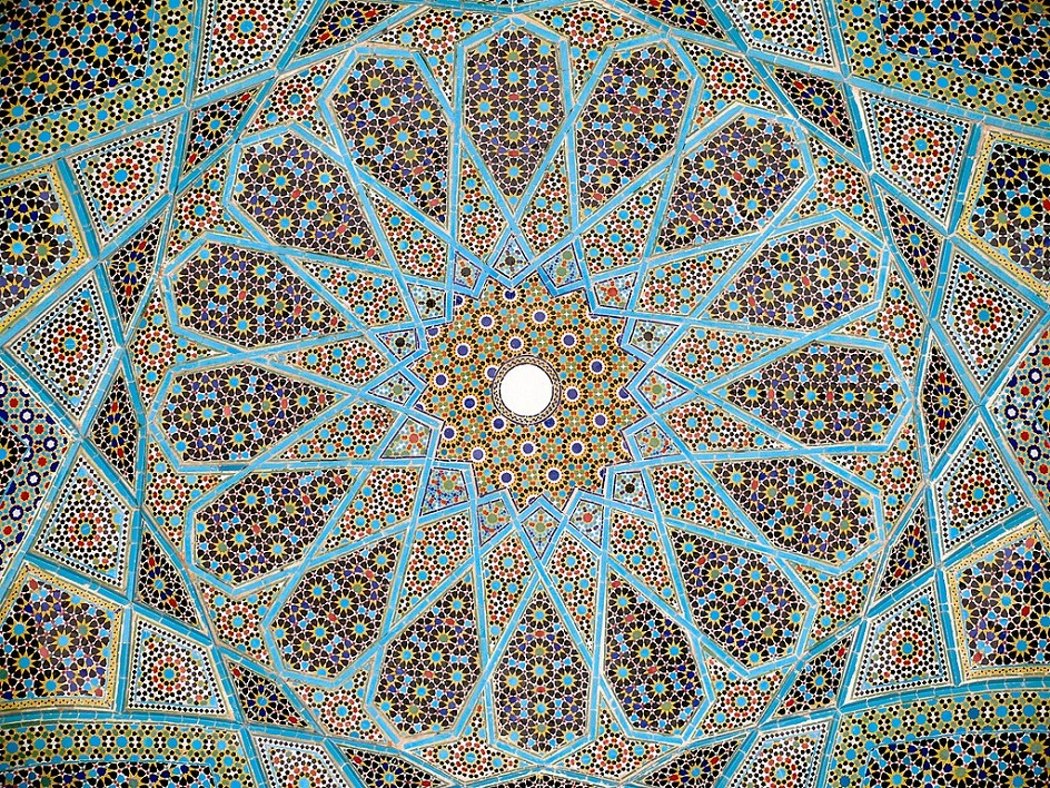Мозаика. Исламская орнаментальная мозаика на Могиле Хафеза в Иране, XVI век