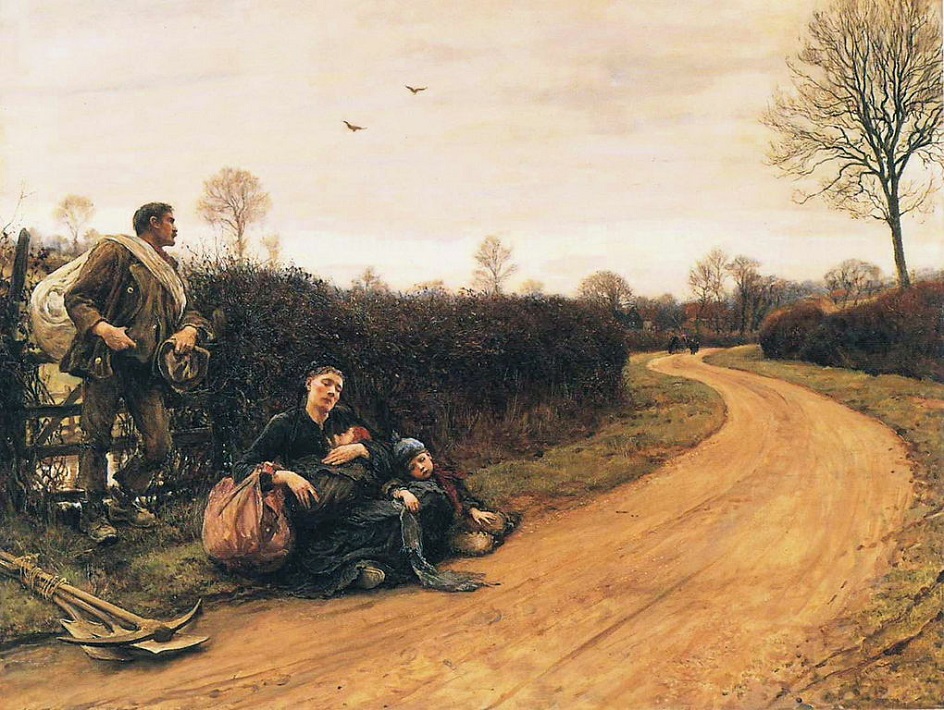 Социальный реализм. Губерт фон Геркомер. Картина «Тяжелые времена», 1885