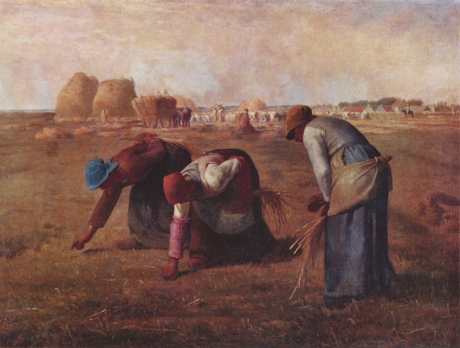 Социальный реализм. Жан-Франсуа Милле. Картина «Сборщицы колосьев», 1857