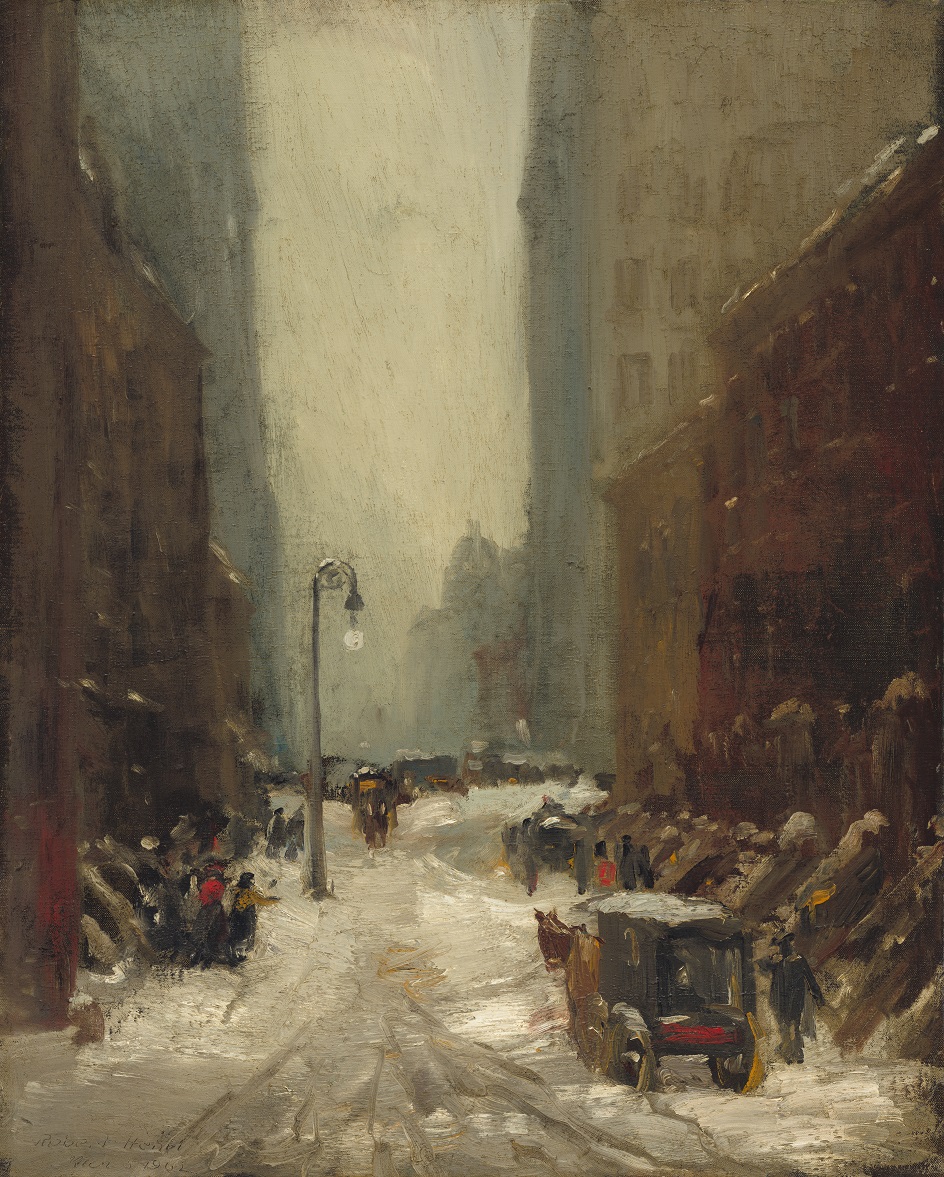 Социальный реализм. Роберт Генри. Картина «Снег в Нью-Йорке», 1902