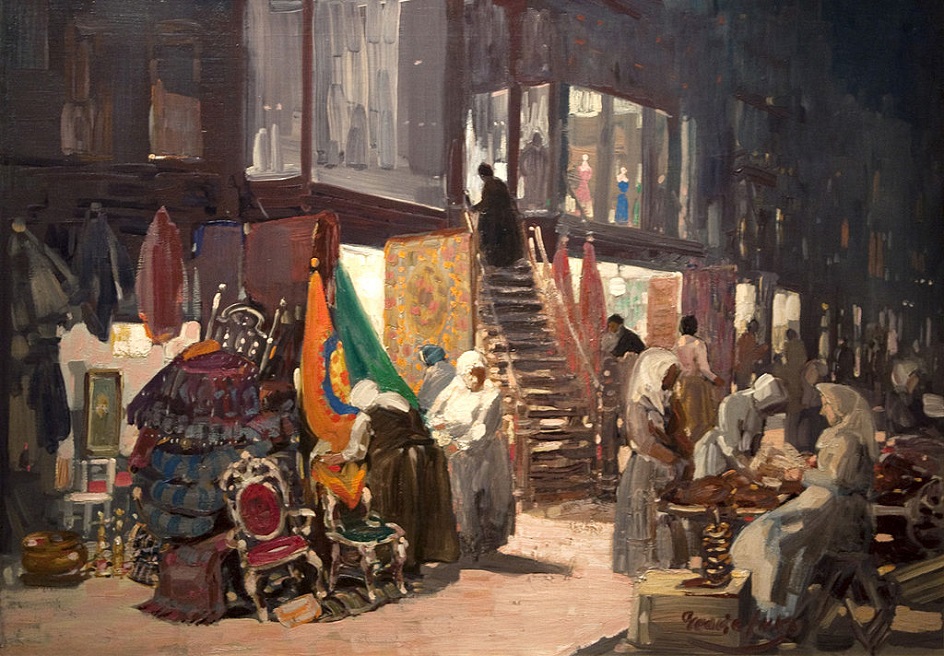 Социальный реализм. Джордж Лакс. Картина «Аллен-стрит», 1905