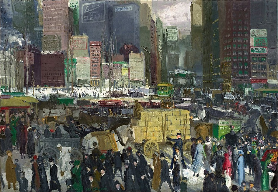 Социальный реализм. Джордж Беллоуз. Картина «Нью-Йорк», 1911