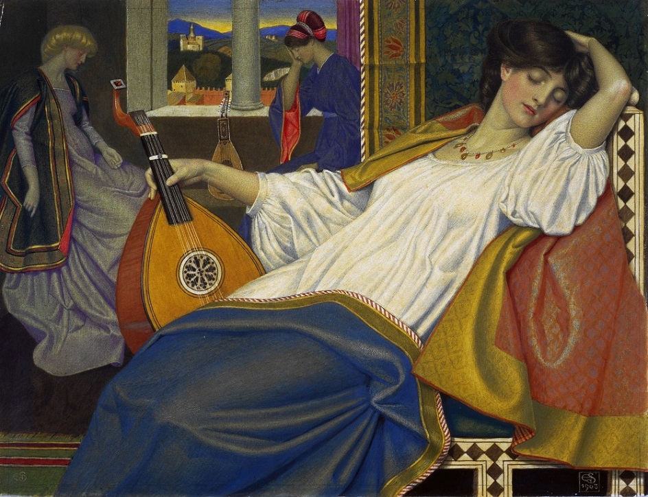 Джозеф Саутхолл. Картина Sleeping beauty, 1903