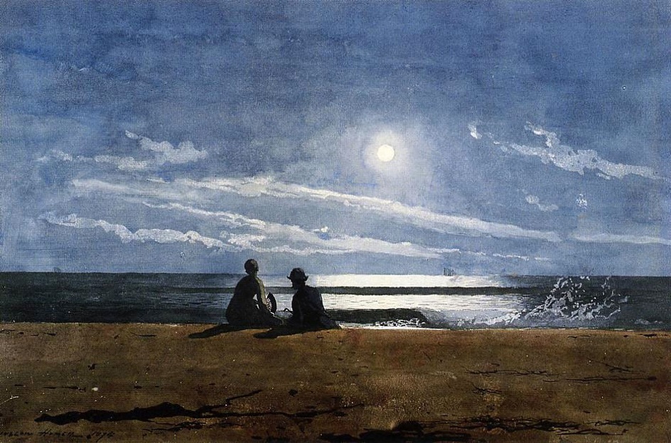 Гуашь. Уинслоу Хомер. «Лунный свет», 1874