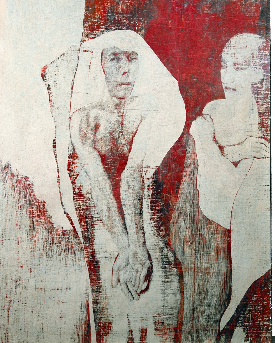 Граттаж. Ричард Раппапорт. Картина «Иосиф — подсудимый», 1971