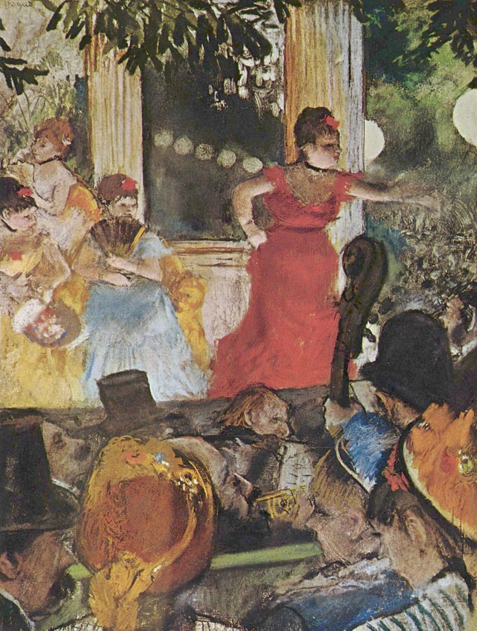 Монотипия. Эдгар Дега. «Концерт в кафе «Амбассадор», 1878