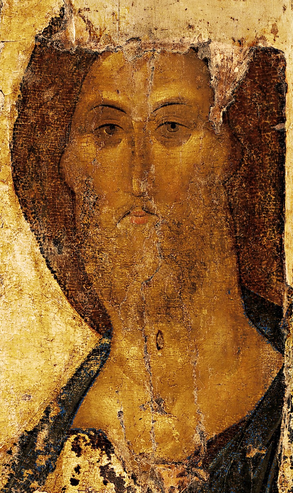 Темпера. Андрей Рублев. «Спас из Звенигородского чина», 1410