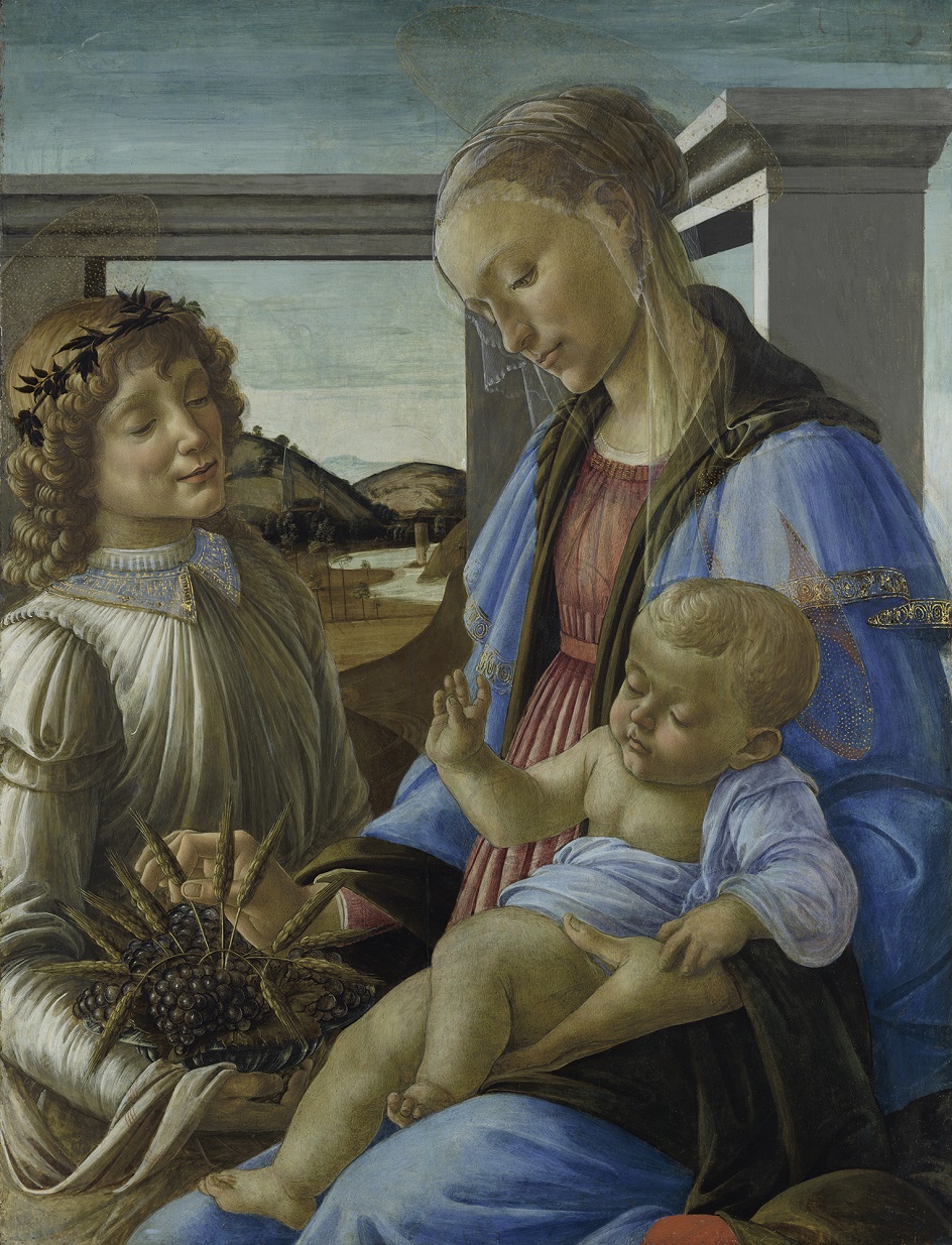 Темпера. Сандро Боттичелли. «Мадонна Евхаристии», 1470