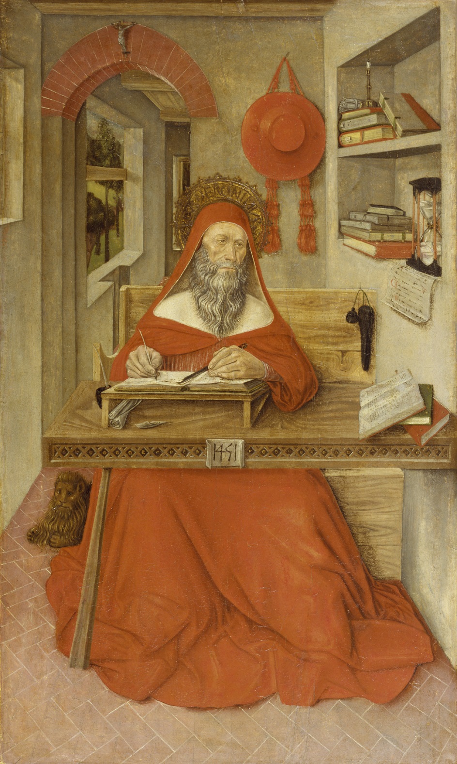 Темпера. Антонио да Фабриано. «Святой Иероним в кабинете», 1541