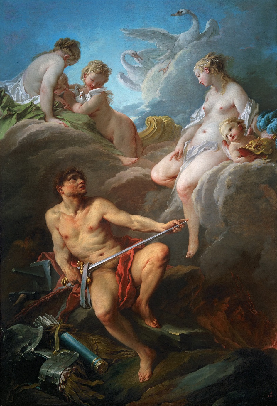 Мифологический жанр. Франсуа Буше. «Венера, просящая у Вулкана оружие для Энея», 1732