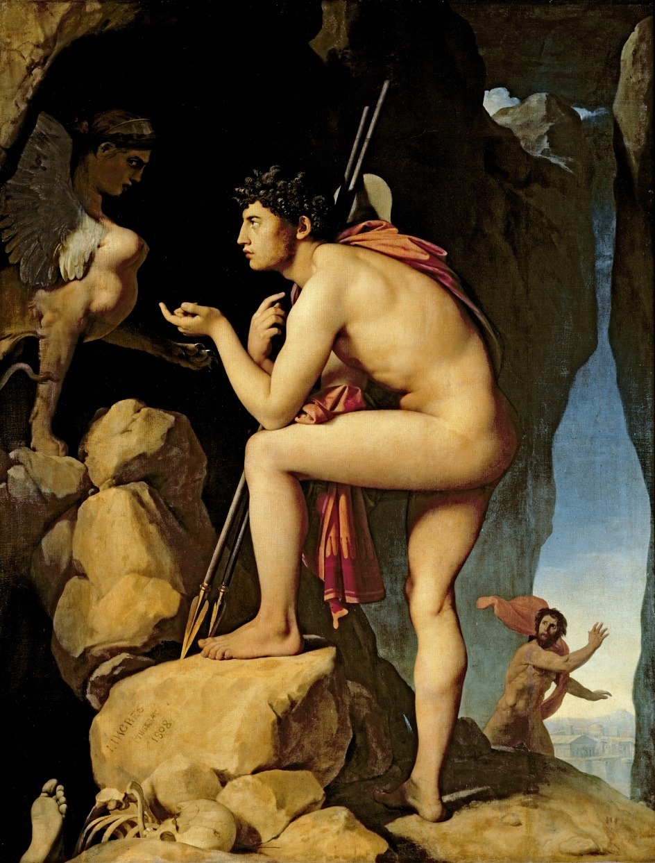 Мифологический жанр. Жан Огюст Доминик Энгр. «Эдип и Сфинкс», 1808